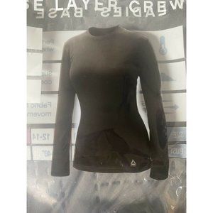 Reebok Ladies Base Layer Crew Black Long Sleeve Sz